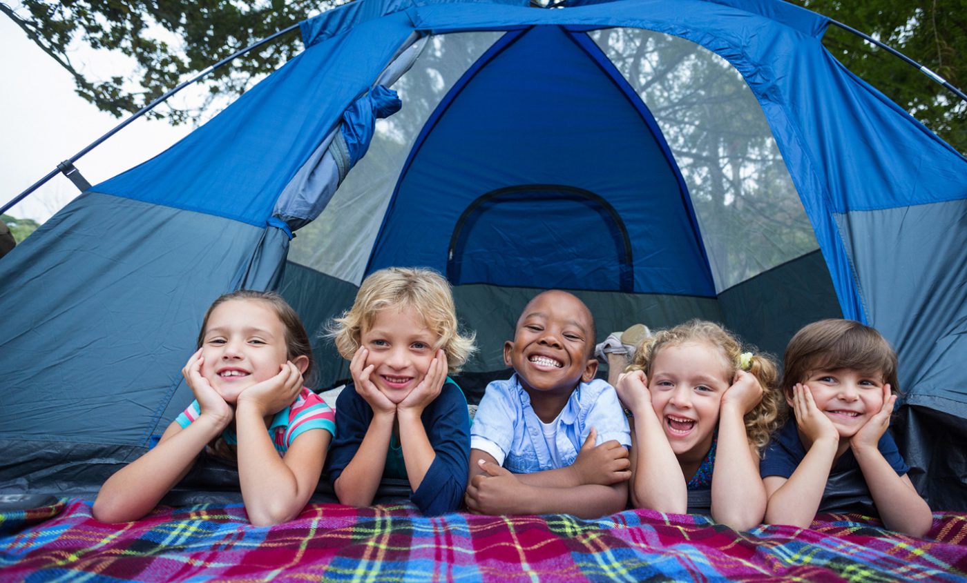 Kids in tent